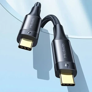 Mcdodo CA-8760 Thunderbolt 3 Intel 100W Type-C To Type-C Yüksek Hızlı Veri Aktarım Kablosu Siyah - Görsel 2