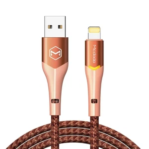 Mcdodo CA-7842 Usb-A To L Ightning Işıklı Data-şarj Kablosu 3a 1.2m - Turuncu - Görsel 1