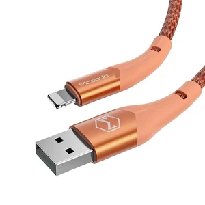 Mcdodo CA-7842 Usb-A To L Ightning Işıklı Data-şarj Kablosu 3a 1.2m - Turuncu - Görsel 5