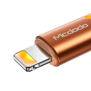 Mcdodo CA-7842 Usb-A To L Ightning Işıklı Data-şarj Kablosu 3a 1.2m - Turuncu - Görsel 4