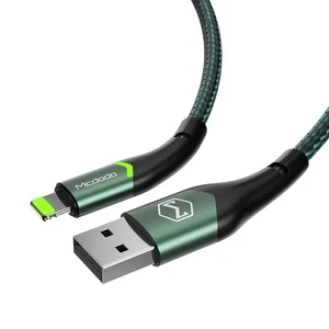 Mcdodo CA-7841 Işıklı Lightning Data Şarj Kablosu 1.2m Yeşil - Görsel 2