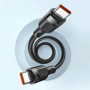 Mcdodo CA-7470 100W PD Type-C to Çift Type-C LED Şarj ve Data Kablosu 1.2M Siyah - Görsel 4