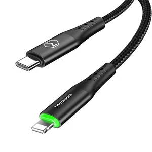 Mcdodo CA-7360 36W Type-C To Lightning Auto Power-Off LED'li PD Data Şarj Kablosu 1.2m Siyah - Görsel 3