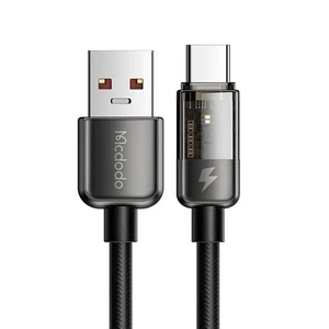 Mcdodo CA-3150 Usb-A to Type-c 100w Led Işıklı Power Off Süper Hızlı Data/şarj Kablosu 1.2m - Siyah - Görsel 1