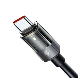 Mcdodo CA-3150 Usb-A to Type-c 100w Led Işıklı Power Off Süper Hızlı Data/şarj Kablosu 1.2m - Siyah - Görsel 3