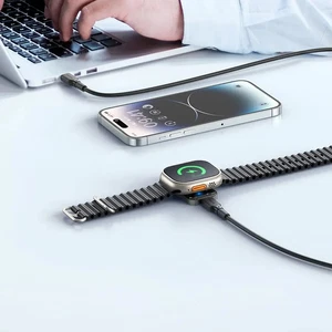 Mcdodo CH-2061 3.5W Apple Watch İçin Şeffaf Kablosuz Şarj Cihazı Lightning Giriş Siyah - Görsel 2