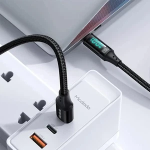 Mcdodo CA-1100 100W Type-C To Type-C Dijital Göstergeli Data Şarj Kablosu 1.2m 5A - Görsel 3