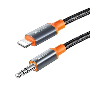Mcdodo CA-0890 Spiralli Lightning To 3.5mm Audio Kablosu 1.8m Siyah - Görsel 2