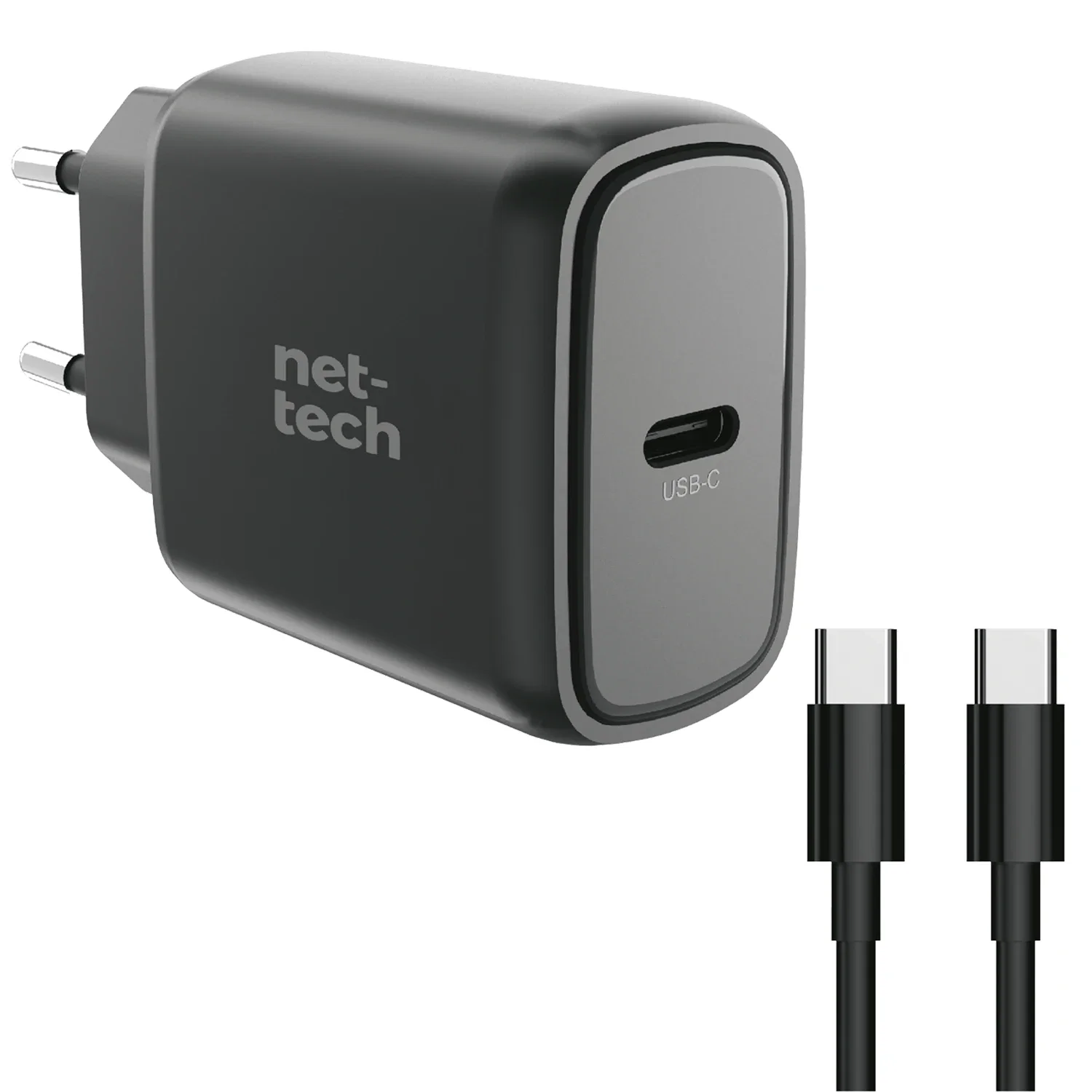 NETTECH NT-HCH05 PD 25W TYPE-C TO TYPE-C ŞARJ ALETİ (SİYAH) - Görsel 2