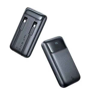Mcdodo MC-0231 10000mAh 33W Çift Kablolu Dijital Göstergeli Powerbank Siyah - Görsel 1
