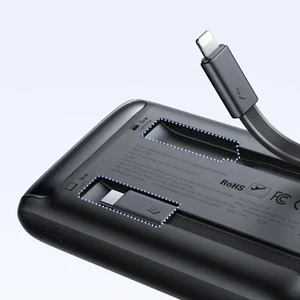 Mcdodo MC-0231 10000mAh 33W Çift Kablolu Dijital Göstergeli Powerbank Siyah - Görsel 4