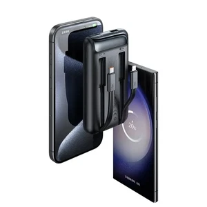 Mcdodo MC-0231 10000mAh 33W Çift Kablolu Dijital Göstergeli Powerbank Siyah - Görsel 6
