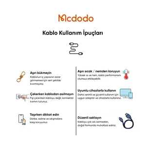 Mcdodo CA-5631 36W USB-C to Lightning Şarj ve Data Kablosu 1M Siyah - Görsel 10