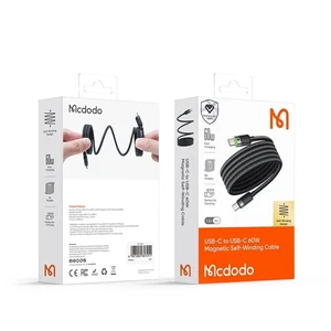 Mcdodo CA-2000 60w Type-c To Type-c Manyetik Sarılabilir Kablo - 1.2m Siyah - Görsel 8