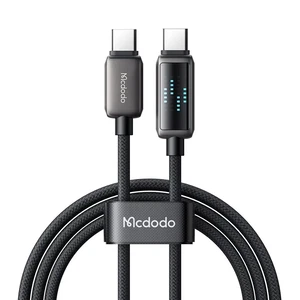 Mcdodo CA-4250 100w Type-c to Type-c Şarj Hız Göstergeli Şarj Ve Data Kablosu- 1.2m Siyah - Görsel 1