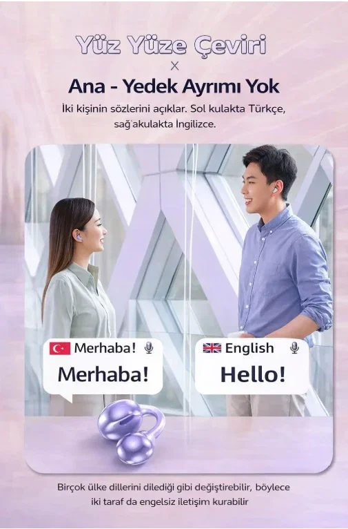YXG-10 YENİ NESİL KABLOSUZ BLUETOOTH KULAKLIK YENİ TASARIM KLİPS TWS KULAKLIK UZUN SARJ SÜRESİ ÖZEL TASARIM MOR - Görsel 5