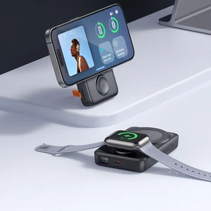 Mcdodo MC-1461 2'si 1 Arada 10000mAh iPhone ve Apple Watch Manyetik Kablosuz Powerbank - Görsel 3