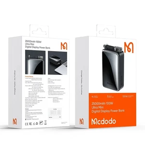 Mcdodo MC-0561 100W Dijital Ekranlı 25000mAh Powerbank Siyah - Görsel 10