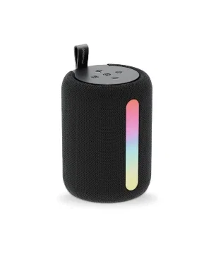 IŞIKLI TAŞINABİLİR KABLOSUZ BLUETOOTH SPEAKER HOPARLÖR 1200 MAH SİYAH - Görsel 4