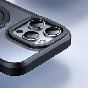 Mcdodo PC-4932 iPhone 16 Pro Uyumlu Halka Standlı Magsafe Siyah Kapak - Görsel 7