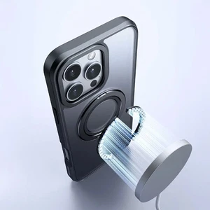 Mcdodo PC-4930 iPhone 16 Halka Standlı Magsafe Siyah Kapak - Görsel 5