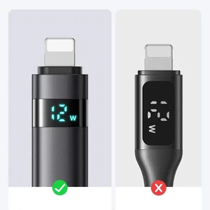 Mcdodo CA-6490 Usb-A- Yatay Led Ekranlı Aydınlatma Kablosu Siyah 1.2m - Görsel 3