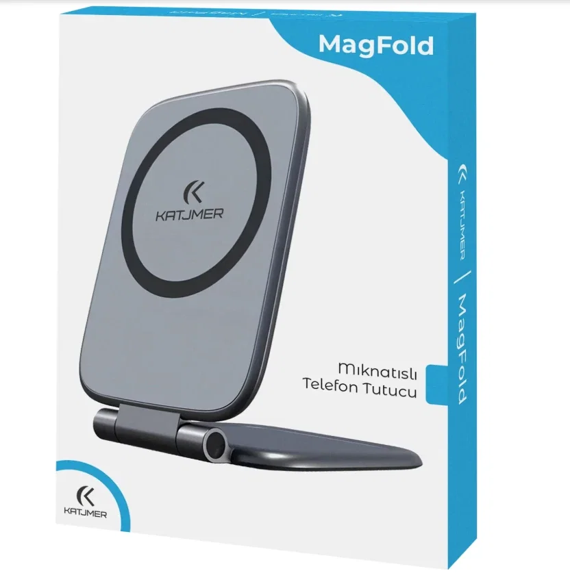 MANYETİK TELEFON TUTUCU STAND 270° KATLANABİLİR MAGSAFE UYUMLU İPHONE ANDROİD METAL HALKALI TELEFON TUTACAĞI - Görsel 4