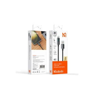 Mcdodo CA-6520 Usb-A To Type-c Kablosu Yatay Led Ekranlı Siyah - Görsel 4