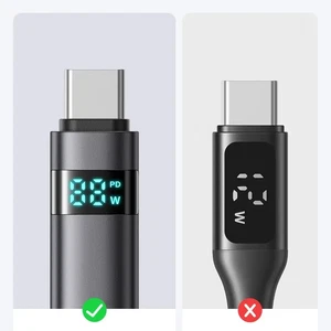 Mcdodo CA-5610 100w Type-c to Type-c Kablo Yatay Led Ekranlı Siyah - Görsel 2