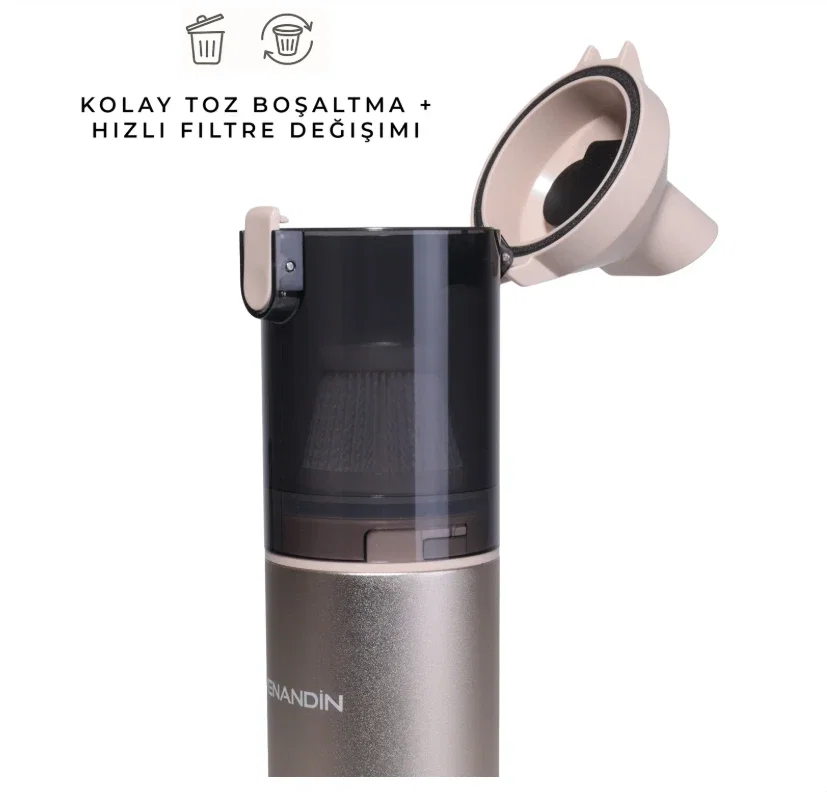 19.000 PA PORTAVA TAŞINABİLİR ARAÇ IÇİ GÜÇLÜ VAKUMLU EL SÜPÜRGESİ - Görsel 6
