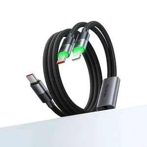 Mcdodo CA-6700 2'si 1 Arada 100W Type-C to Type-C ve Lightning Şarj Kablosu 1.5M - Görsel 1