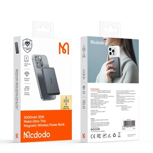Mcdodo MC-4641 20W 5000mAh Metal Ultra İnce Manyetik Kablosuz Powerbank Siyah - Görsel 9