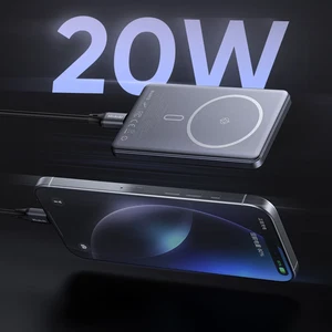 Mcdodo MC-4641 20W 5000mAh Metal Ultra İnce Manyetik Kablosuz Powerbank Siyah - Görsel 6