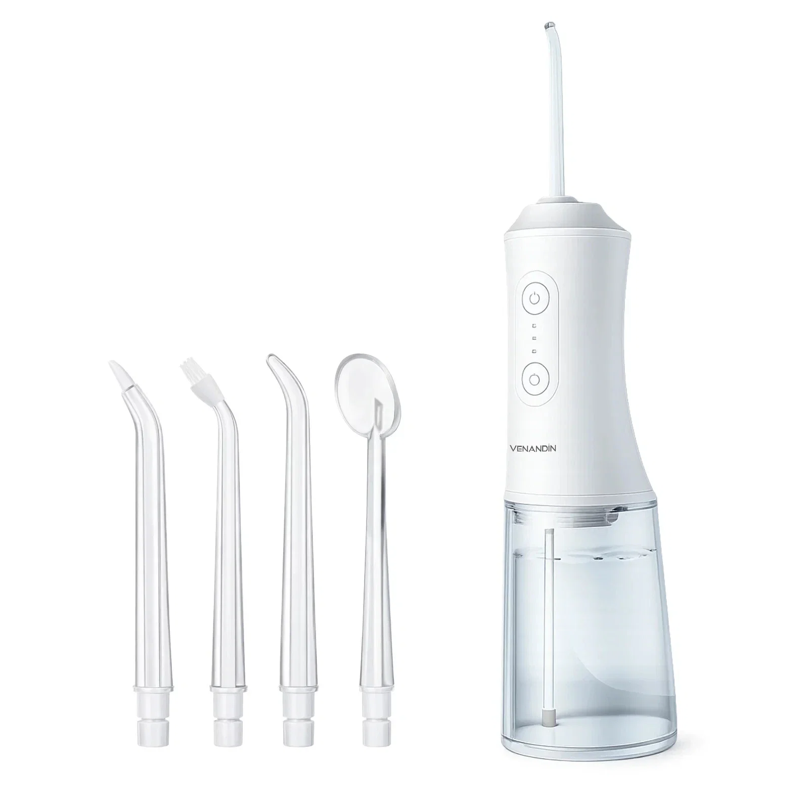 Venandin DentFlow Taşınabilir Şarjlı Ağız Duşu 300 ML 3 Kademeli Çok Başlıklı Diş Temizleme Cihazı - Görsel 4