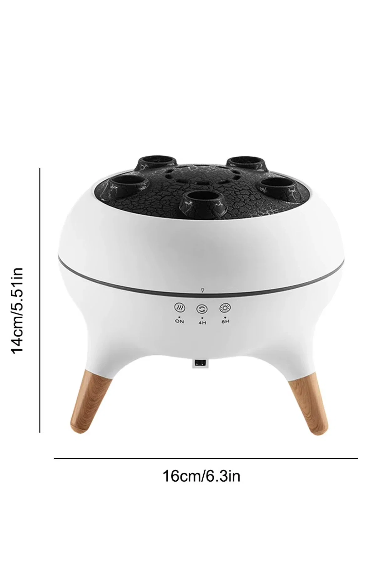 VENANDİN NOVARA 5 Çıkışlı Jellyfish Efektli Hava Nemlendirici ve Aroma Difüzörü, Alev Efektli RGB LED Işıklı, Uzaktan Kumandalı - Görsel 8