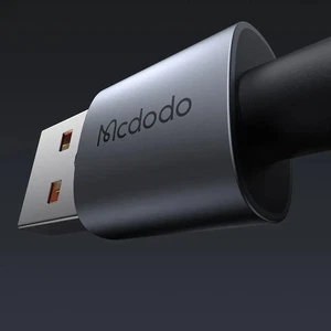 Mcdodo CA-6890 Usb-A to Type-c Şeffaf Kablo Şarj Işıklı 1.2m Siyah Kablo - Görsel 2