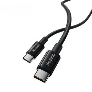 Mcdodo CA-2771 60W TYPE-C TO TYPE-C ŞARJ KABLOSU 1.2M SİYAH - Görsel 2
