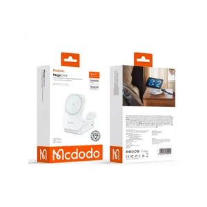 Mcdodo CH-5090 15W 3'ü 1 Arada Katlanabilir Kablosuz Şarj Standı Beyaz - Görsel 7