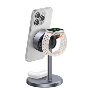 Mcdodo CH-2462 15W MagQ Qi2 3in1 Kablosuz Şarj Standı Siyah - Görsel 5