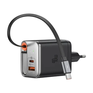 Mcdodo CH-4281 40W GaN Şarj Adaptörü Dahili Geri Çekilebilir Kablolu - Görsel 1