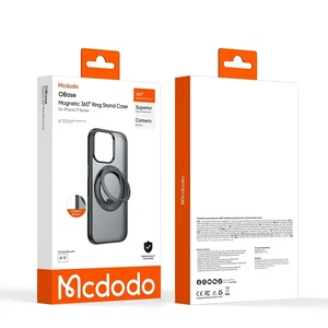Mcdodo PC-1870 iPhone 17 Yakalama Düğmeli Manyetik 360° Halka Standlı Kapak - Görsel 2