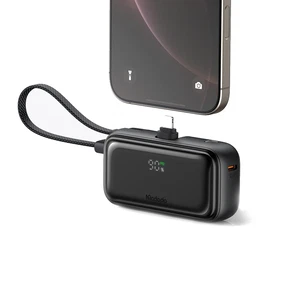 Mcdodo MC-7800 5000mAh FreeKit Pocket Dahili Kablolu ve Konnektörlü Powerbank USB-C Siyah - Görsel 1