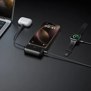 Mcdodo MC-7800 5000mAh FreeKit Pocket Dahili Kablolu ve Konnektörlü Powerbank USB-C Siyah - Görsel 3