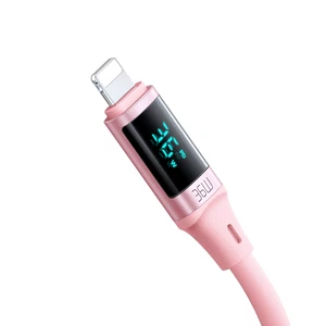 Mcdodo CA-1931 36W Type-C to Lightning Dijital Ekranlı Şarj ve Data Kablosu 1.2M Pembe - Görsel 4