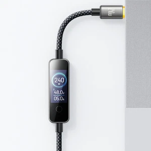 Mcdodo CA-8750 240W TFT Ekranlı Type-C To Type-C  Şarj Kablosu 1.2m Siyah - Görsel 1