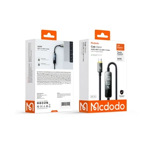 Mcdodo CA-8750 240W TFT Ekranlı Type-C To Type-C  Şarj Kablosu 1.2m Siyah - Görsel 6