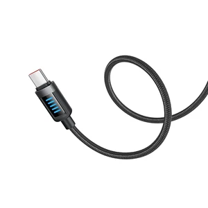 Mcdodo CA-0350 240W Type-C To Type-C Dinamik LED'li Şarj Kablosu 1.2m Siyah - Görsel 7