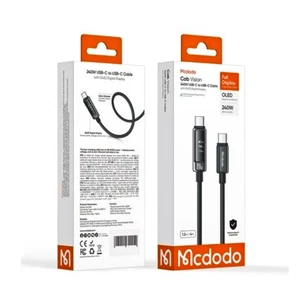 Mcdodo CA-8900 240W Type-C To Type-C OLED Ekranlı Şarj Kablosu 1.2m - Görsel 7