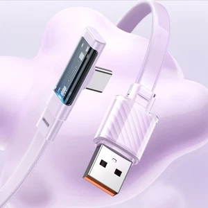 Mcdodo CA-3424 Usb-A to Type-c 100w Süper Şarj L Kablo 1.8 M – Mor - Görsel 1
