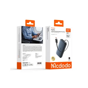 Mcdodo MC-5920 10000mAh 45W LED Ekranlı Dahili Geri Çekilebilir Kablolu Powerbank - Görsel 11